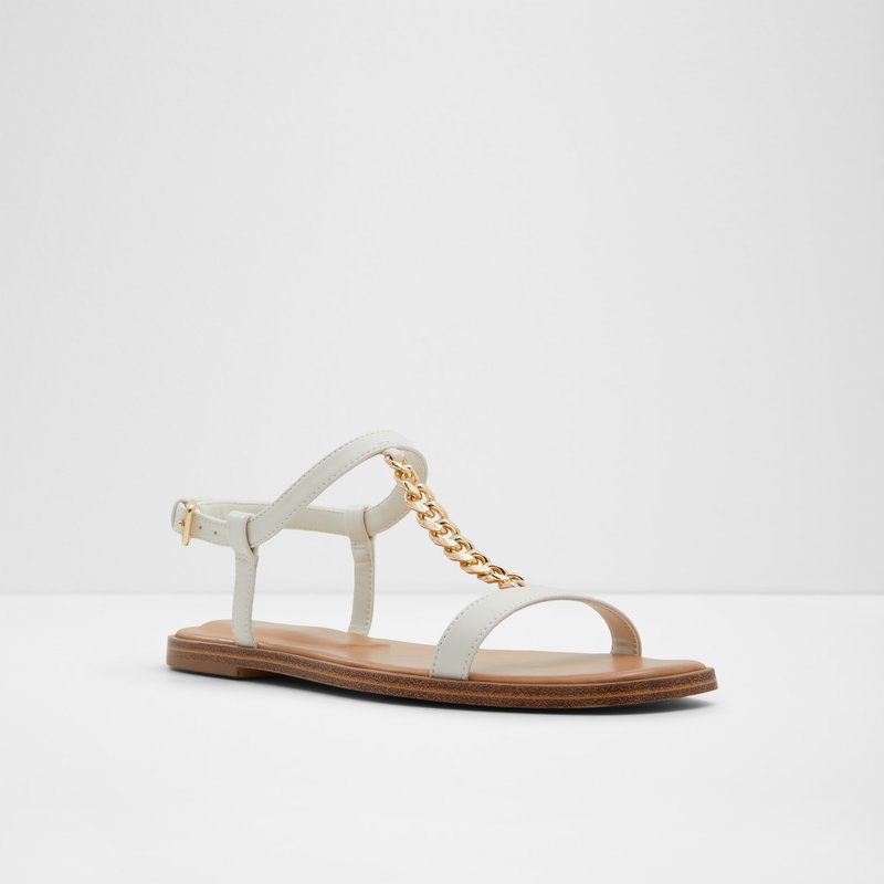 Aldo ravne sandale ETHOREGAN SYN SMOOTH - bijela 3