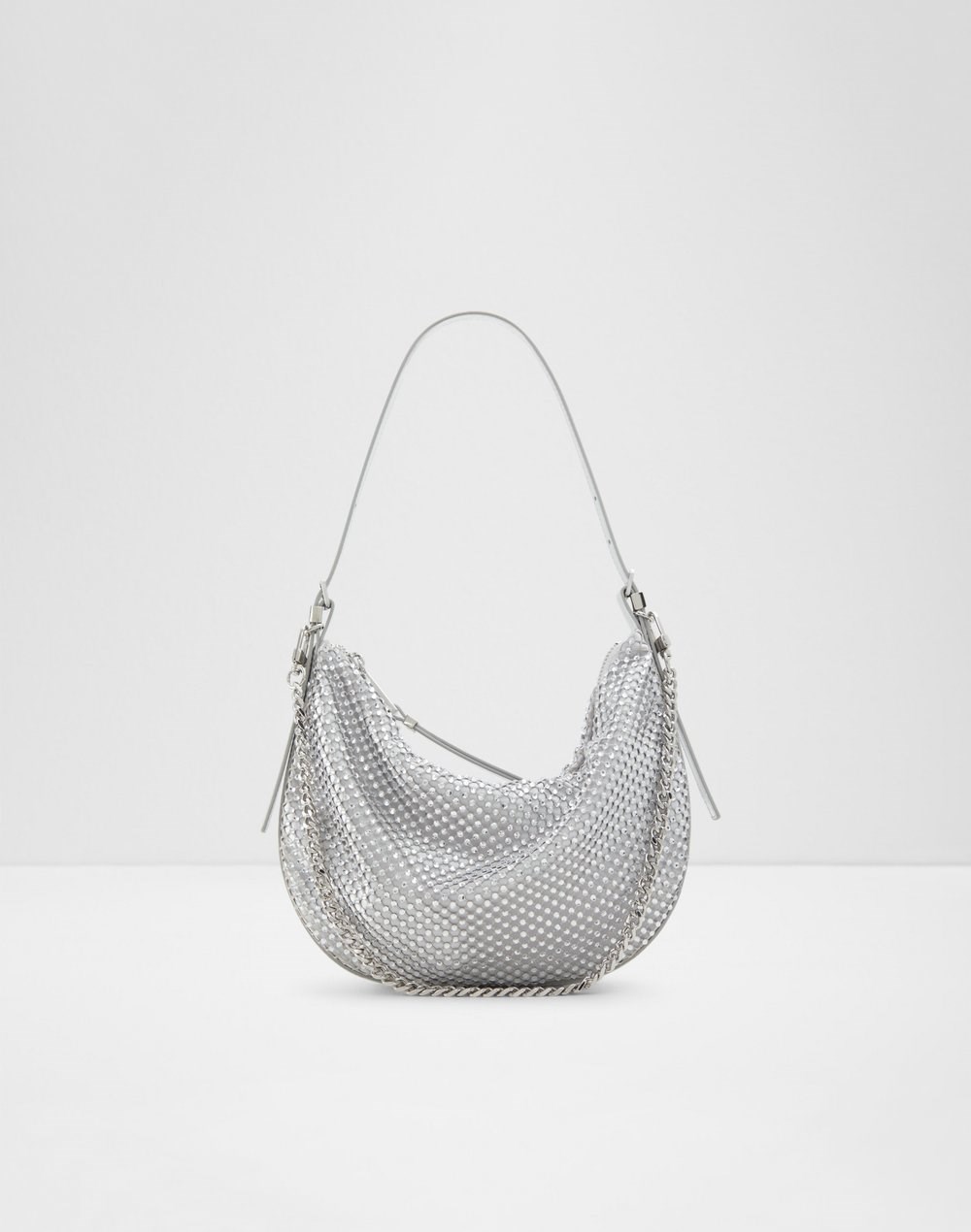 Aldo torbica za nošenje na ramenu KASSLYN_SE TEX MIX MAT - srebrna