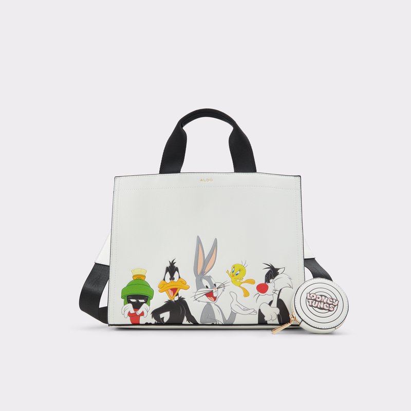 Aldo looney tunes x aldo satchel torba LOONEYTUNESTOTE SYN SMOOTH - bijela