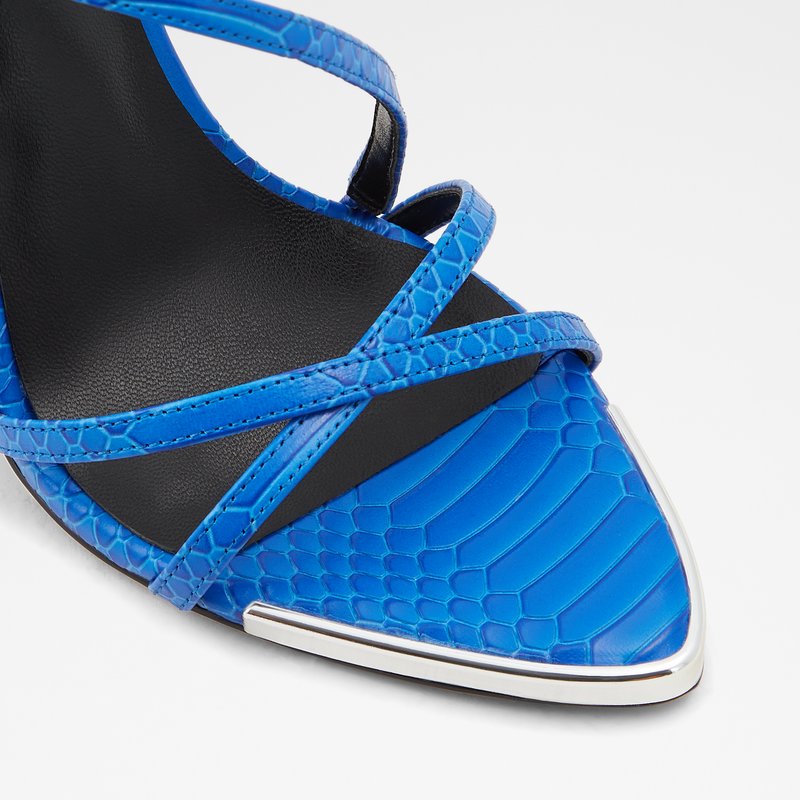 Aldo sandale na visoku petu RIAWEENA LEA EMB SNAKE - plava 6