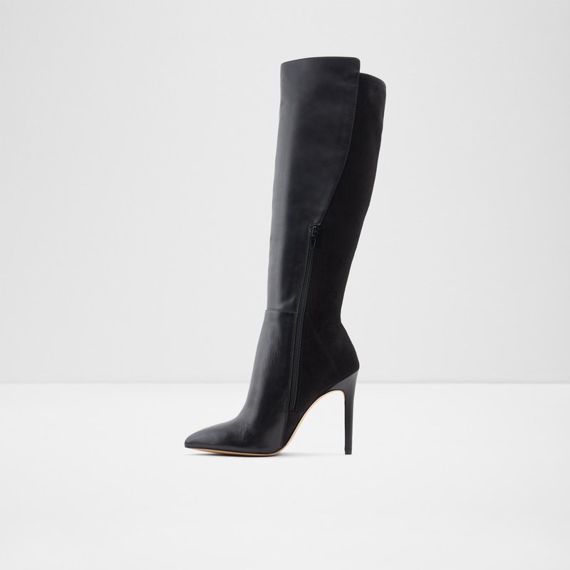 Aldo čizme do koljena SOPHIALAAN LEA MIX MAT - crna 3